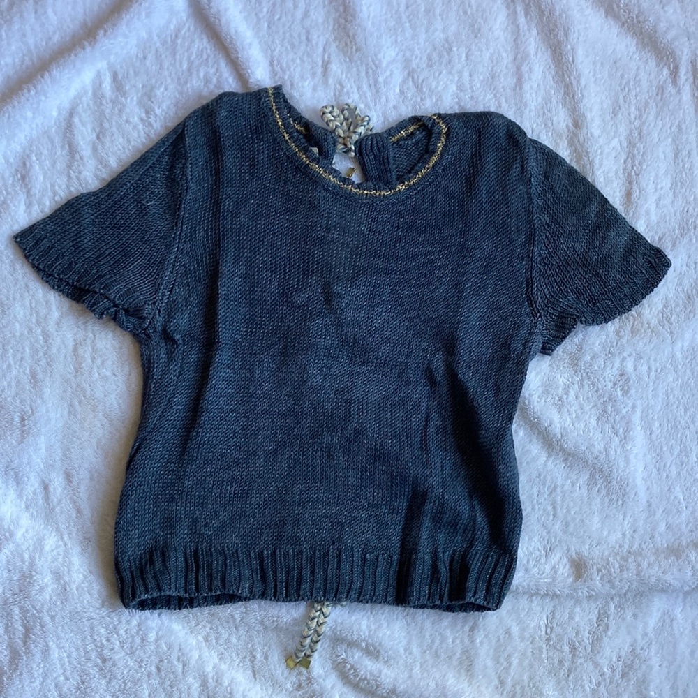 Rachel Roy tie back linen top